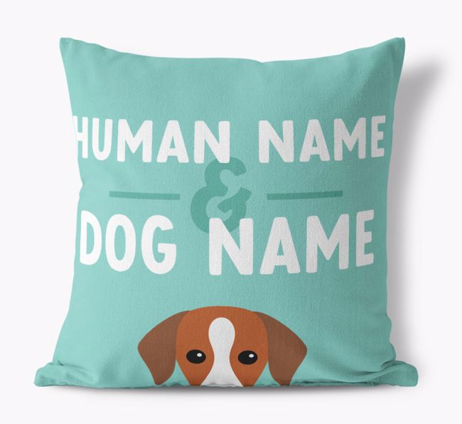 Human And Pet Name: Personalized {breedFullName} Canvas Pillow